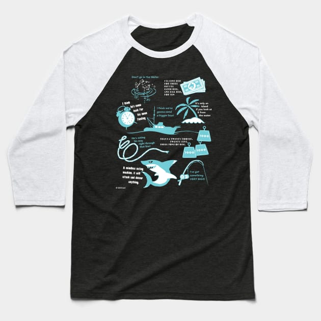 JAWS Revisited Baseball T-Shirt by Design_451